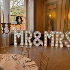 MR & MRS Light Up Letters